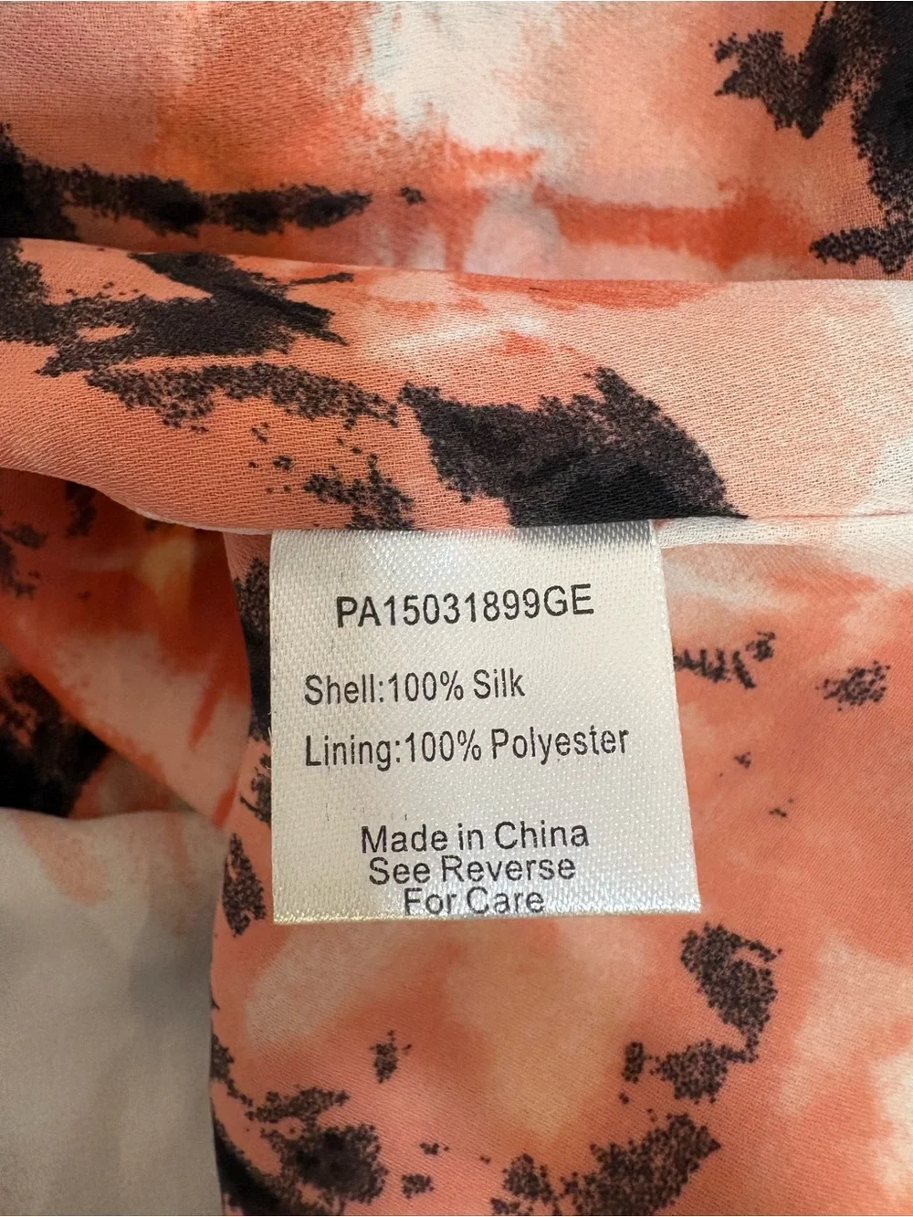 Parker Silk Kita Dress in Camo Pompano.  Size M
